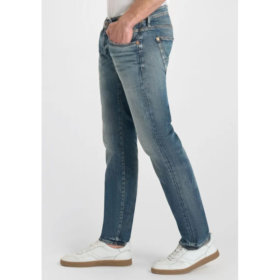 Jeans ajusté stretch 700/11, longueur 34 bleu Vale