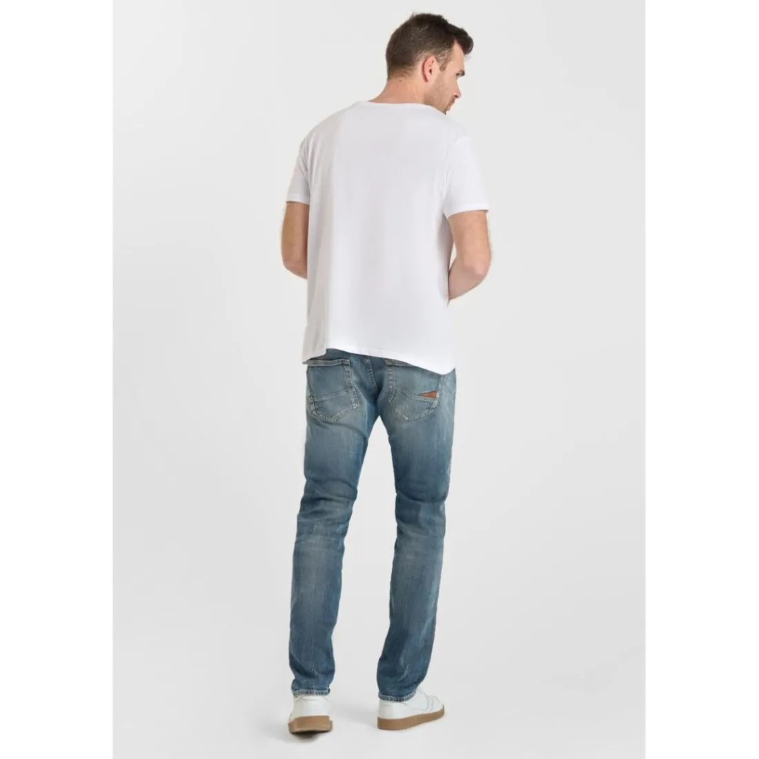 Jeans ajusté stretch 700/11, longueur 34 bleu Vale