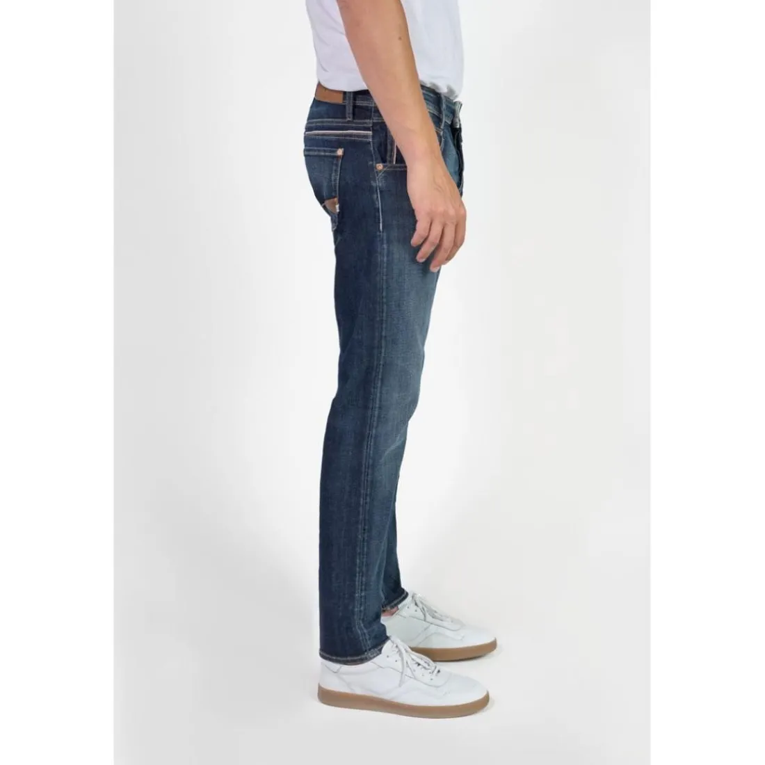 Jeans ajusté stretch 700/11, longueur 34 bleu Sammy en coton