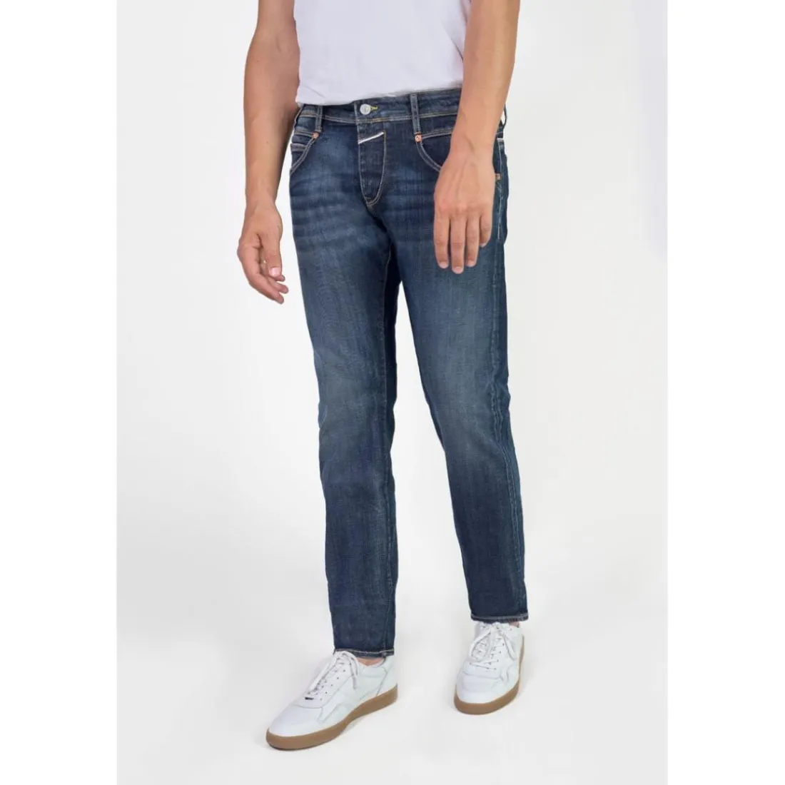 Jeans ajusté stretch 700/11, longueur 34 bleu Sammy en coton