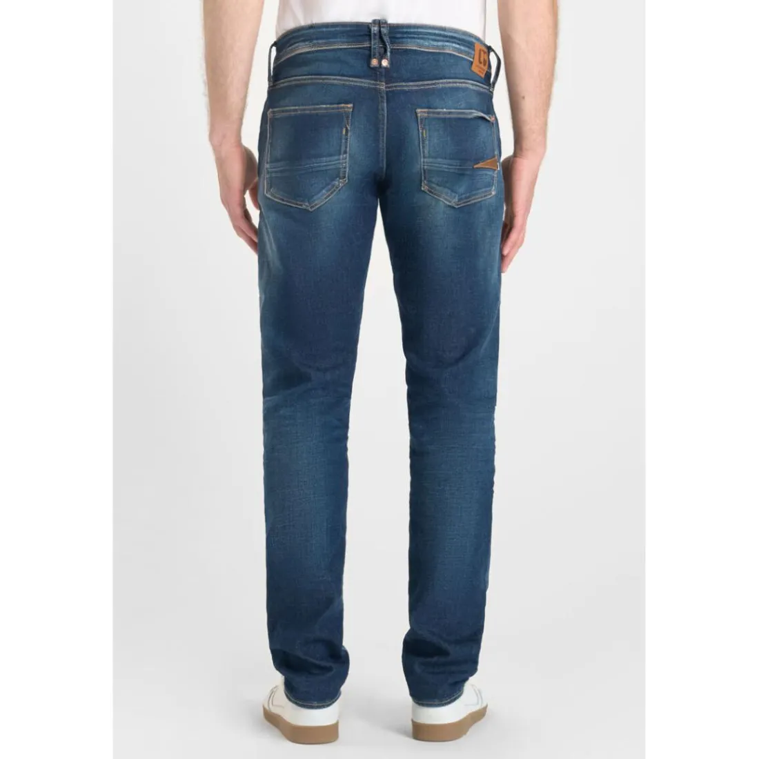 Jeans ajusté stretch 700/11, longueur 34 bleu Lou