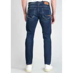 Jeans ajusté stretch 700/11, longueur 34 bleu en coton Troy