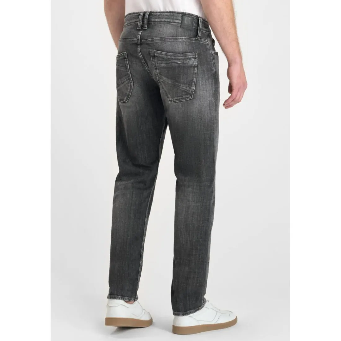 Jeans ajusté stretch 700/11, longueur 34 gris en coton Ryan