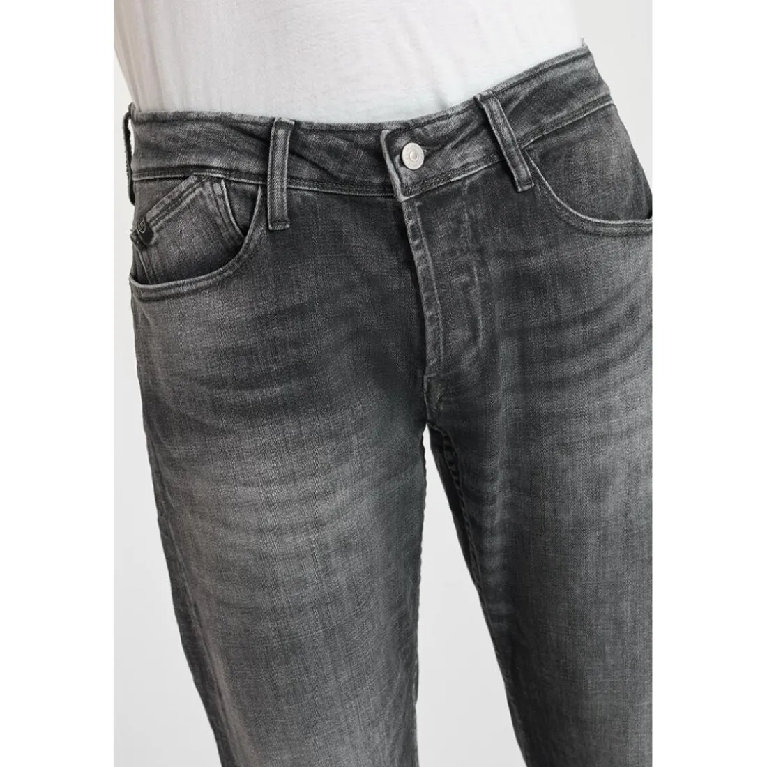 Jeans ajusté stretch 700/11, longueur 34 gris en coton Ryan