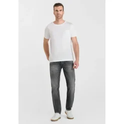 Jeans ajusté stretch 700/11, longueur 34 gris en coton Ryan