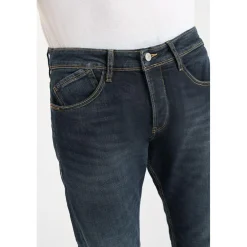 Jeans ajusté stretch 700/11, longueur 34 bleu Ives en coton