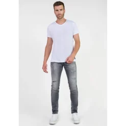 Jeans ajusté stretch 700/11, longueur 34 noir Amin
