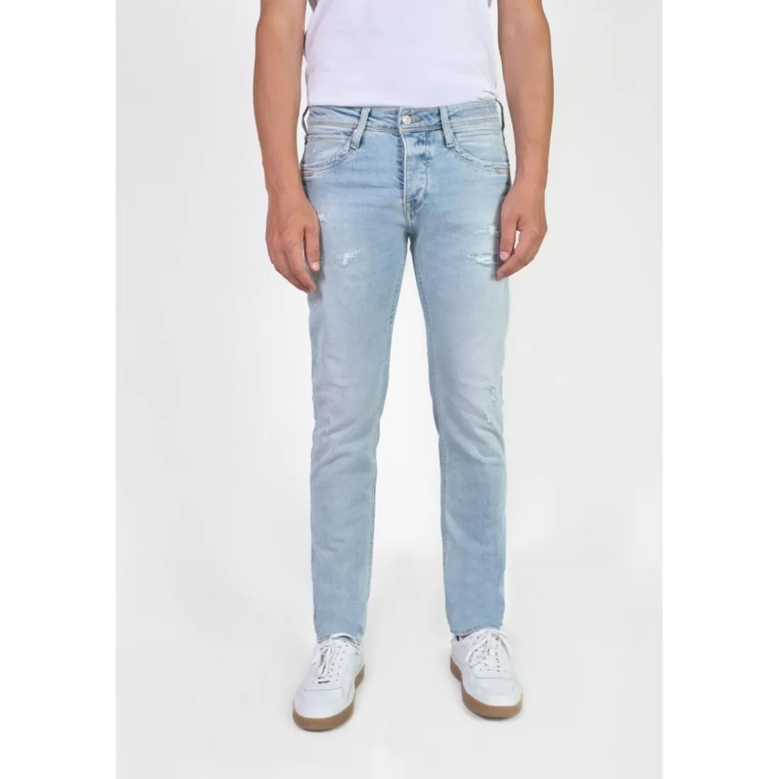 Jeans ajusté stretch 700/11, longueur 34 bleu Tate