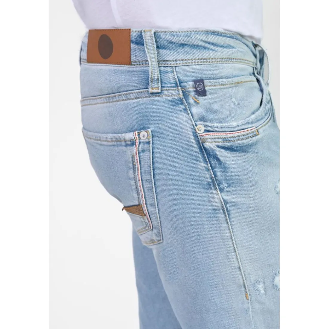 Jeans ajusté stretch 700/11, longueur 34 bleu Tate