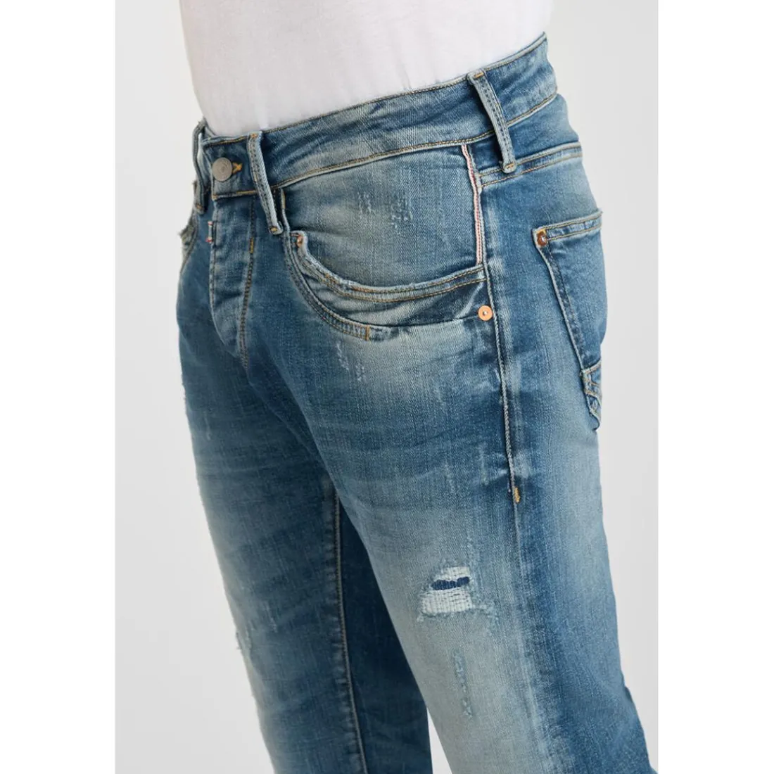Jeans ajusté stretch 700/11, longueur 34 bleu Pete