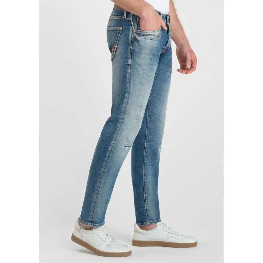 Jeans ajusté stretch 700/11, longueur 34 bleu Pete