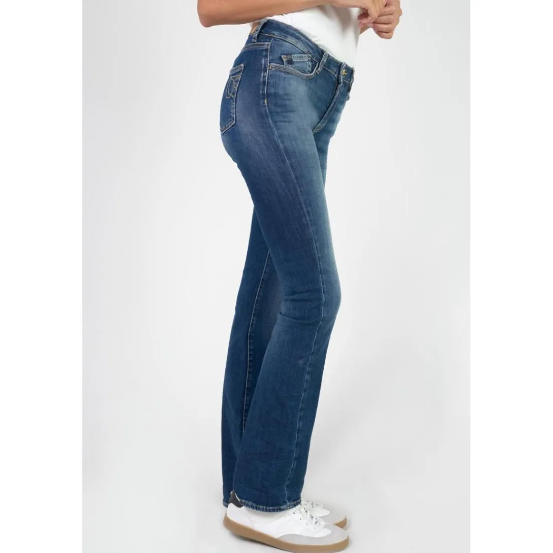 Jeans bootcut POWER bootcut, longueur 34 bleu en coton Amy