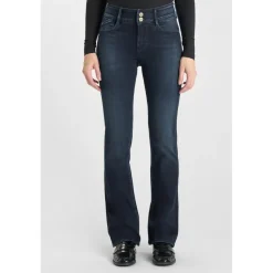 Jeans bootcut ULTRABOO, longueur 34 bleu en coton Eve