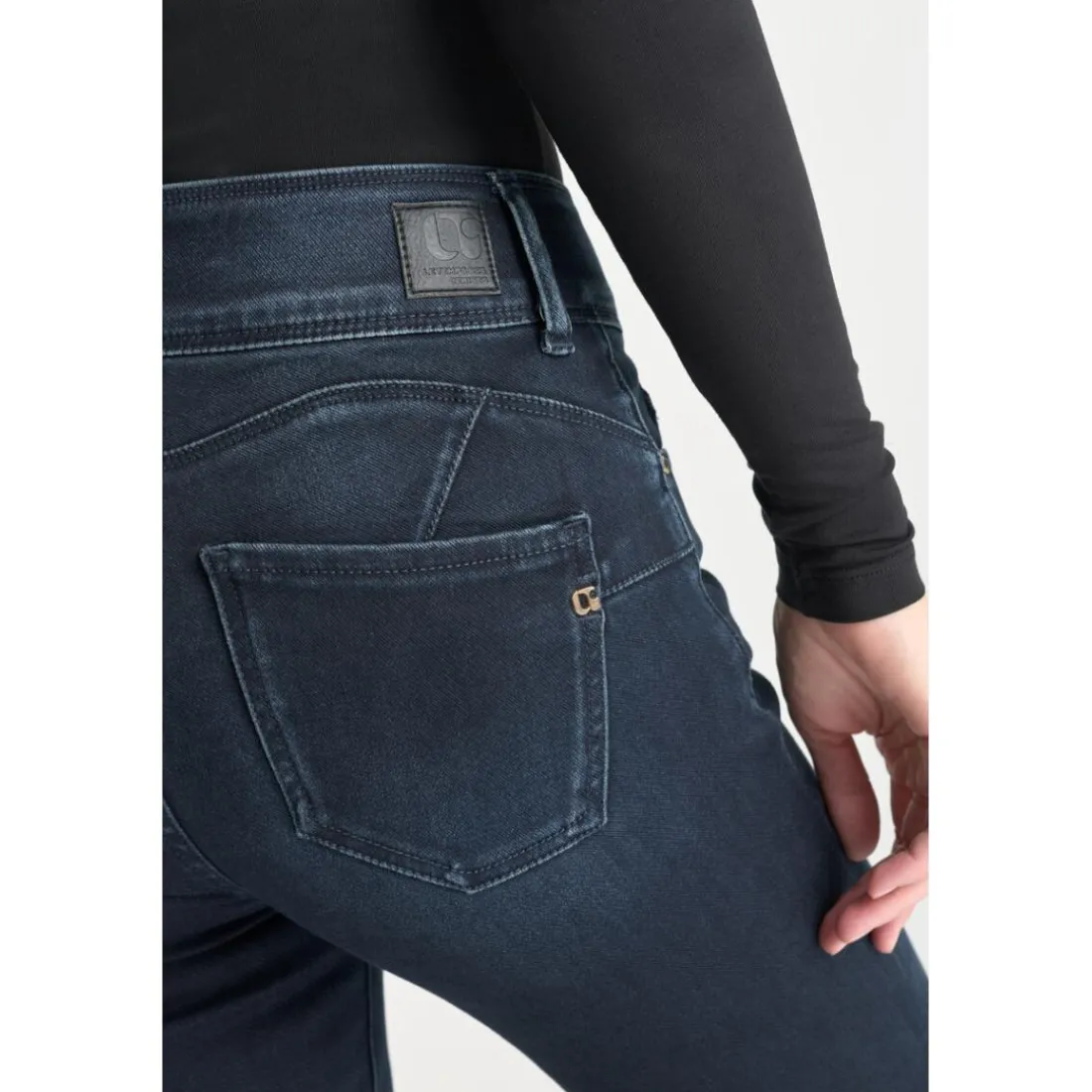 Jeans bootcut ULTRABOO, longueur 34 bleu en coton Eve