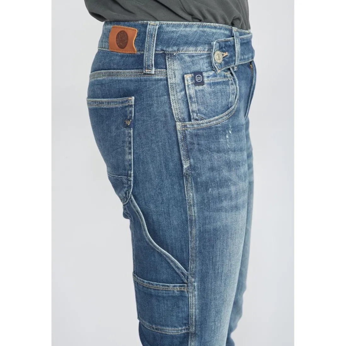 Jeans boyfit 200/43, longueur 34 bleu en coton Julia