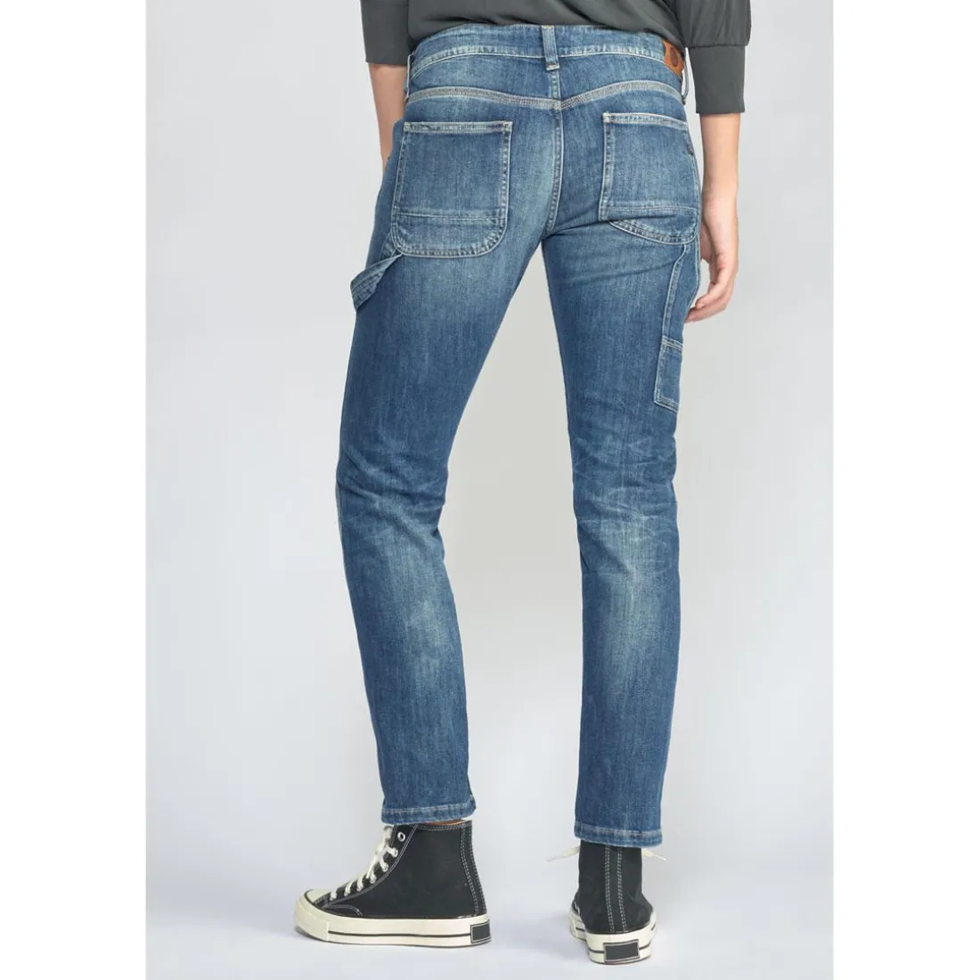 Jeans boyfit 200/43, longueur 34 bleu en coton Julia
