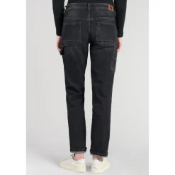 Jeans boyfit 200/43, longueur 34 noir en coton