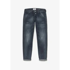 Jeans Cara 200/43 boyfit destroy bleu-noir N°2 en coton
