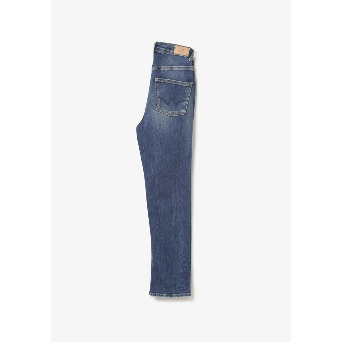 Jeans fille, Basic 400/12 mom taille haute 7/8ème bleu N°2 en coton