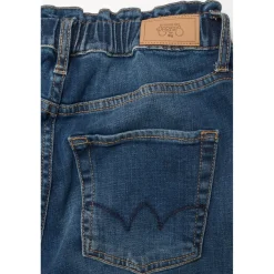 Jeans fille, loose, large DIZZY, longueur 34 bleu