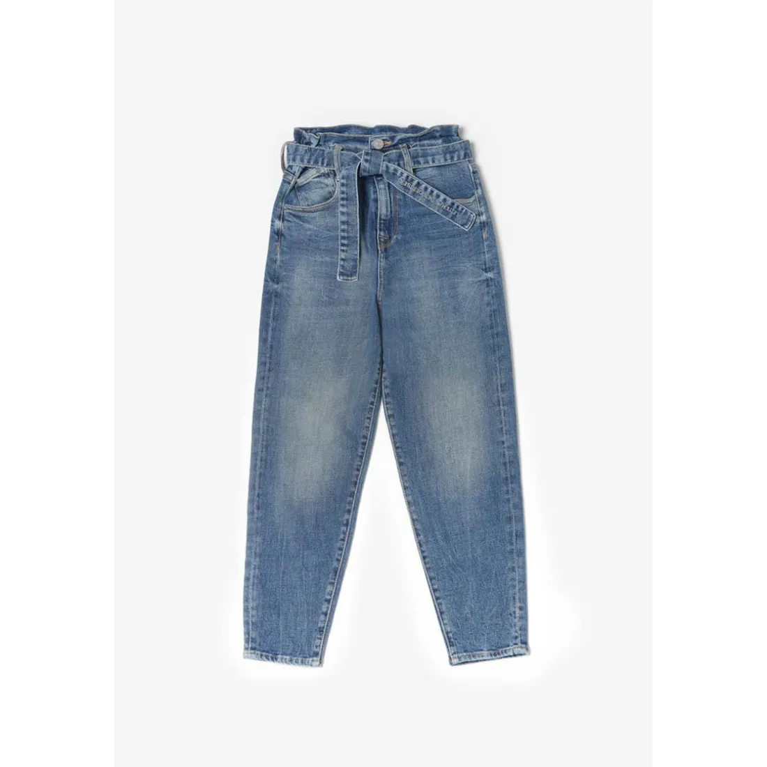 Jeans fille, Milina boyfit vintage bleu N°4 en coton