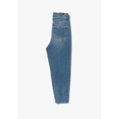 Jeans fille, Milina boyfit vintage bleu N°4 en coton