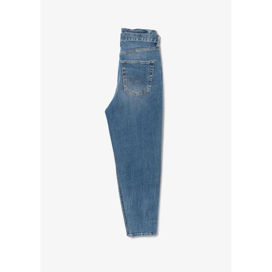 Jeans fille, Milina boyfit vintage bleu N°4 en coton