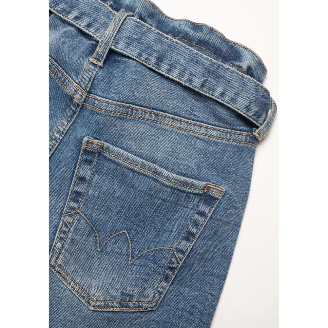 Jeans fille, Milina boyfit vintage bleu N°4 en coton