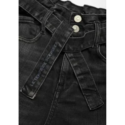 Jeans fille, Milina boyfit noir N°1 en coton