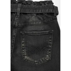 Jeans fille, Milina boyfit noir N°1 en coton