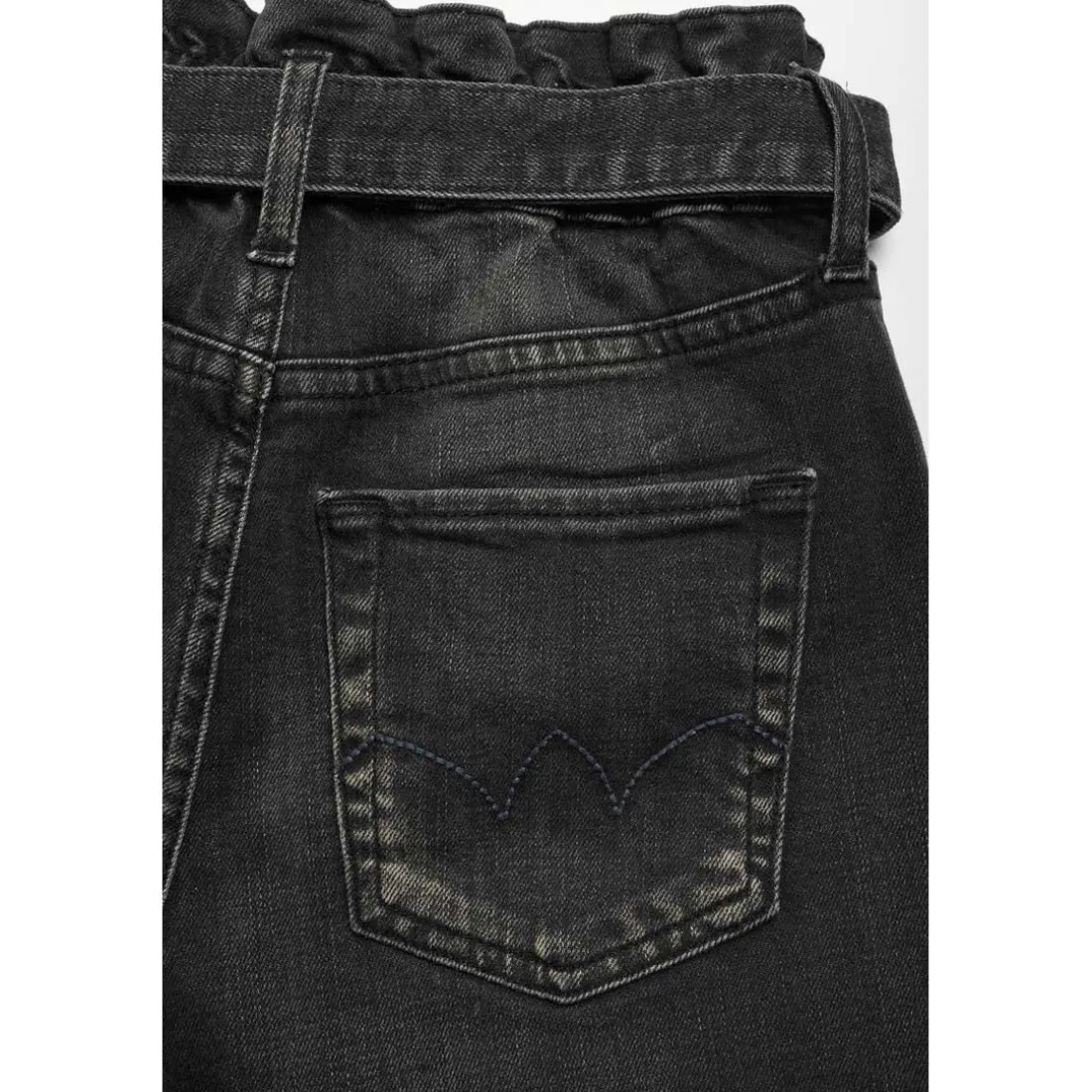 Jeans fille, Milina boyfit noir N°1 en coton