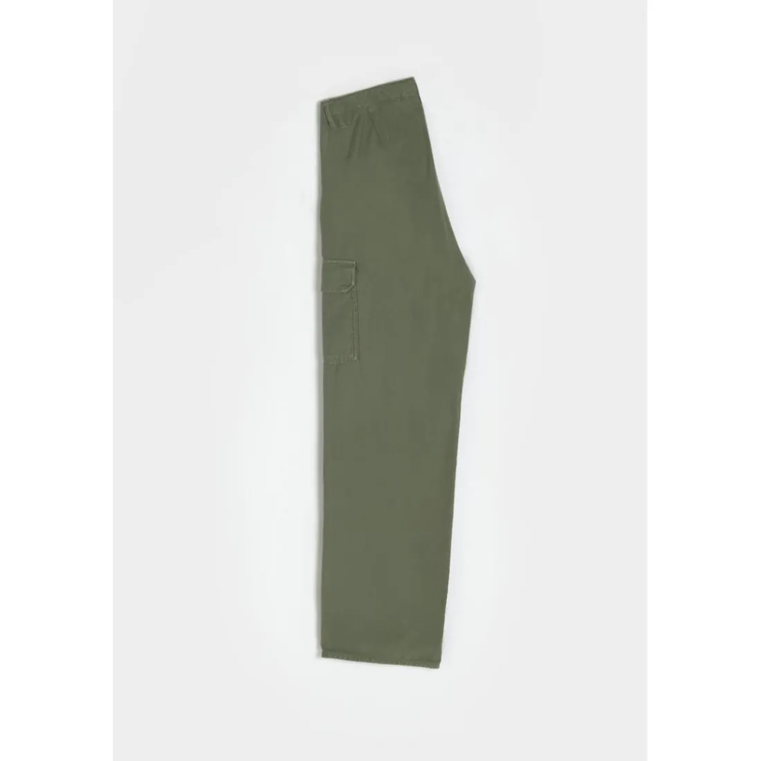 Jeans fille, regular, droit, longueur 34 kaki en coton Vivi