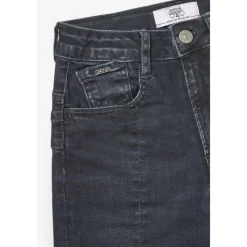 Jeans fille, Sina pulp Flare taille haute bleu-noir N°1 en coton