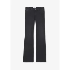 Jeans flare Four taille haute noir N°1 en coton Lane