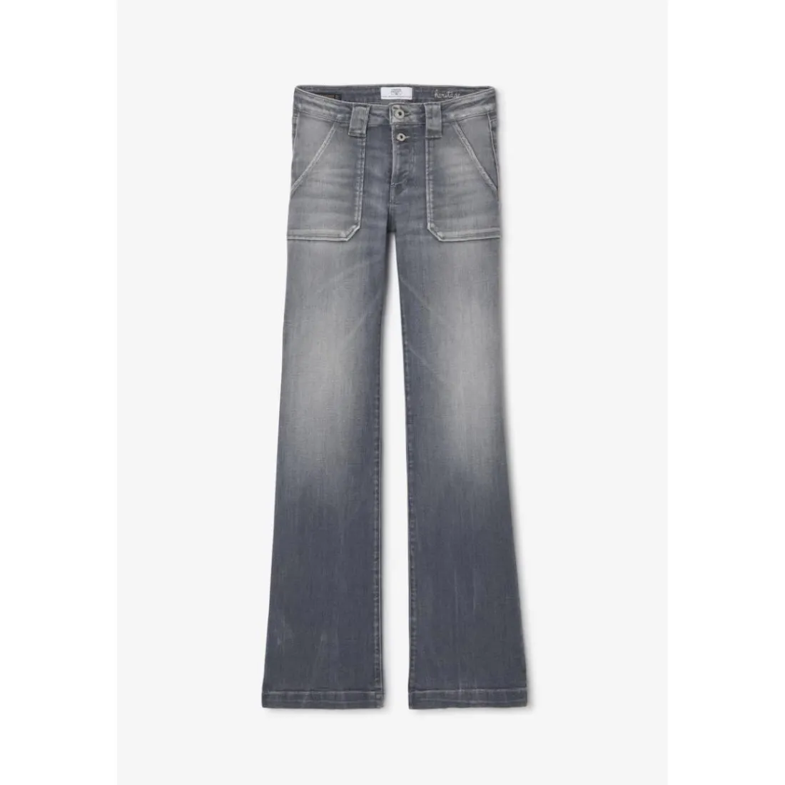 Jeans flare gris N°2 en coton Fleur