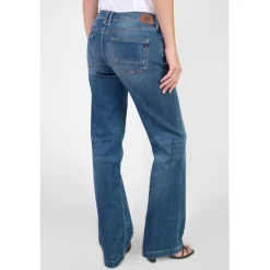 Jeans flare, très évasé , longueur 34 bleu Élise Lana