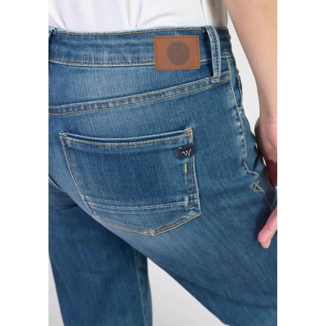 Jeans flare, très évasé , longueur 34 bleu Élise Lana