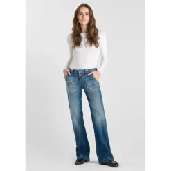 Jeans flare, très évasé , longueur 34 bleu Ode