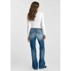 Jeans flare, très évasé , longueur 34 bleu Ode