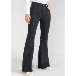 Jeans flare, très évasé ALBERTA, longueur 34 noir en coton