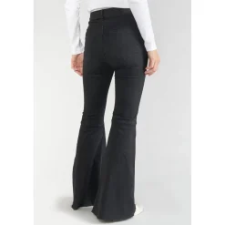 Jeans flare, très évasé ALBERTA, longueur 34 noir en coton