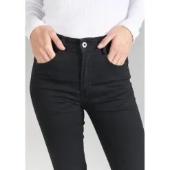 Jeans flare, très évasé ALBERTA, longueur 34 noir en coton