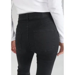 Jeans flare, très évasé ALBERTA, longueur 34 noir en coton