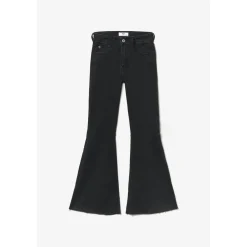 Jeans flare, très évasé ALBERTA, longueur 34 noir en coton