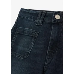 Jeans flare, très évasé, longueur 34 bleu Ella en coton