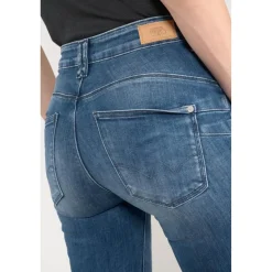 Jeans flare, très évasé PULP high flare, longueur 34 bleu en coton Agnes