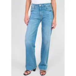 Jeans flare, très évasé PULP high flare, longueur 34 bleu en cuir Zara