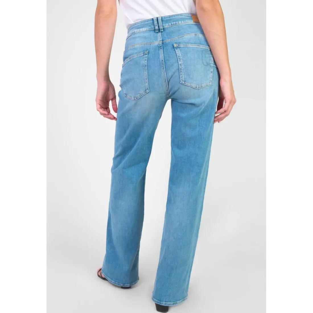 Jeans flare, très évasé PULP high flare, longueur 34 bleu en cuir Zara
