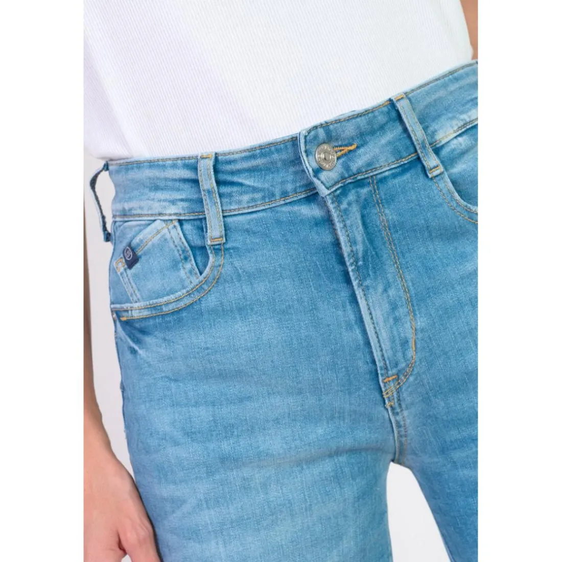 Jeans flare, très évasé PULP high flare, longueur 34 bleu en cuir Zara