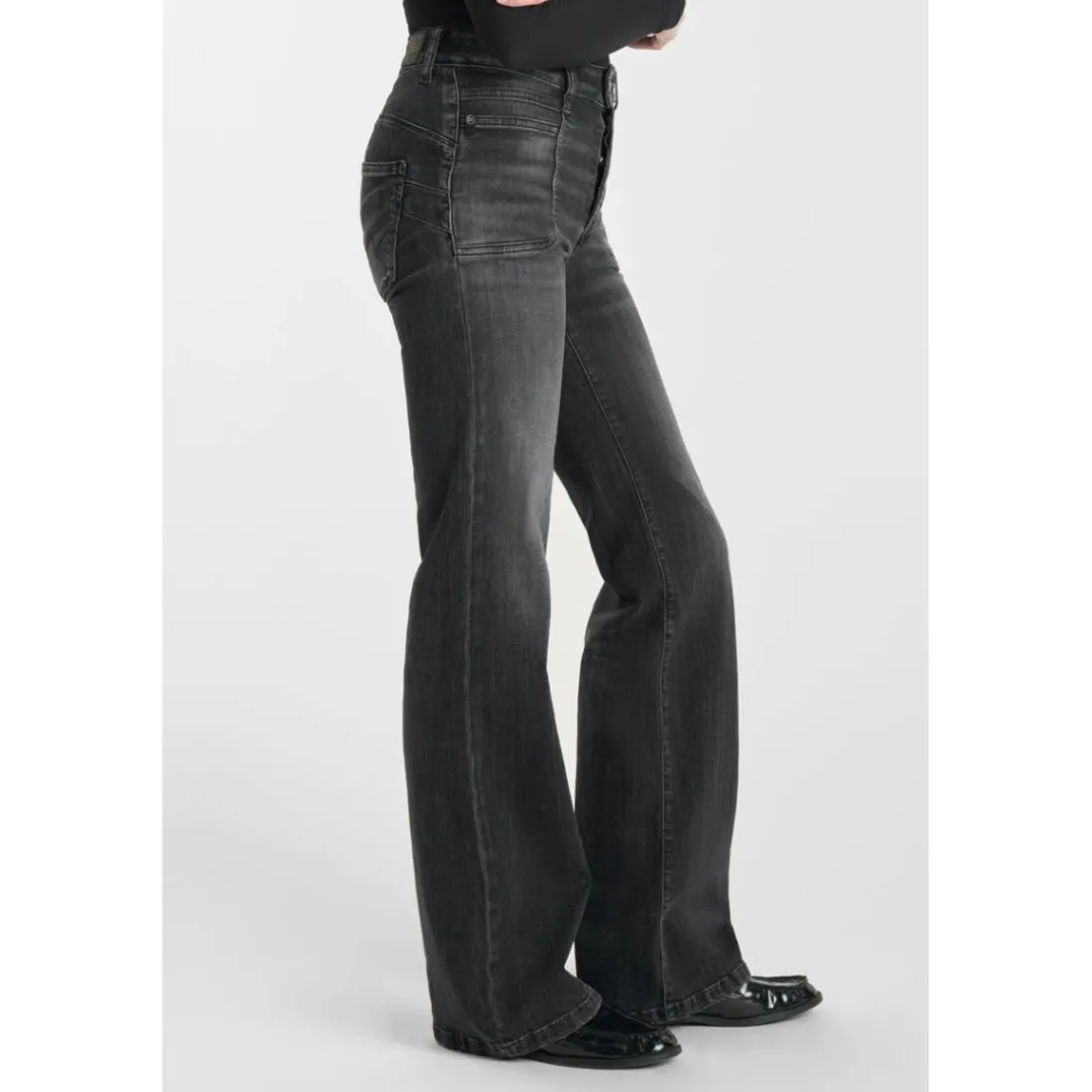 Jeans flare, très évasé PULP high flare, longueur 34 noir Nia